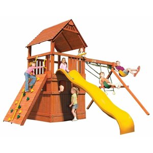 Woodplay Monkey Tower 5’ c деревянной крышей (фото modal nav 1)