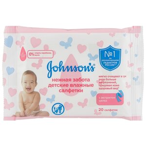 Влажные салфетки Johnson's Baby Нежная забота с экстрактом шелка запасной блок (фото modal nav 7)