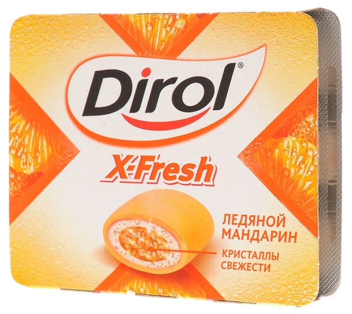 Жевательная резинка Dirol Cadbury X-fresh Ледяной мандарин, 16 г (фото modal 2)