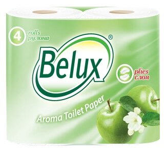 Туалетная бумага Belux Aroma зеленая двухслойная Яблоко (фото modal 1)