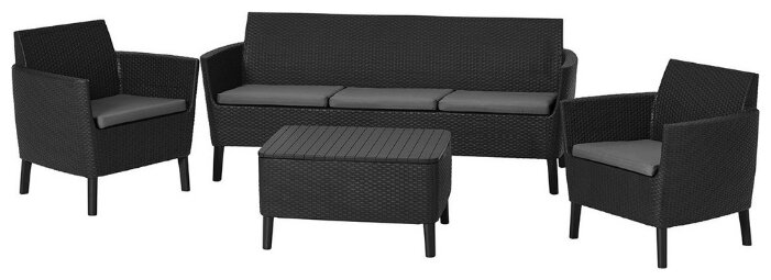 Комплект мебели Allibert Salemo 3 (диван, 2 кресла, стол) (фото modal 2)
