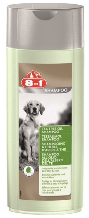 Шампунь 8 In 1 Tea Tree Oil Shampoo с маслом чайного дерева для собак 250 мл (фото modal 1)