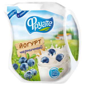 Питьевой йогурт Фруате Черничный с соком 1.5%, 450 г (фото modal nav 1)