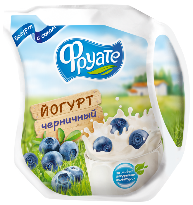 Питьевой йогурт Фруате Черничный с соком 1.5%, 450 г (фото modal 1)