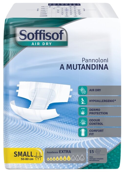 Подгузники для взрослых Soffisof Air Dry Extra (15 шт.) (фото modal 2)