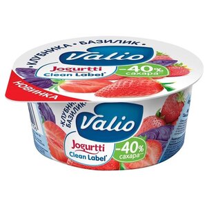Йогурт Valio С клубникой и базиликом 2.9%, 120 г (фото modal nav 1)