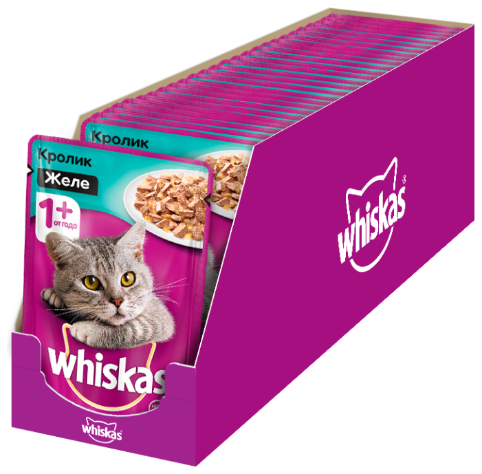 Корм для кошек Whiskas с кроликом 85 г (кусочки в желе) (фото modal 1)