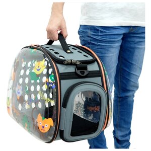 Переноска-сумка для собак Ibiyaya Transparent Hardcase Carrier 46х30х32 см (фото modal nav 5)