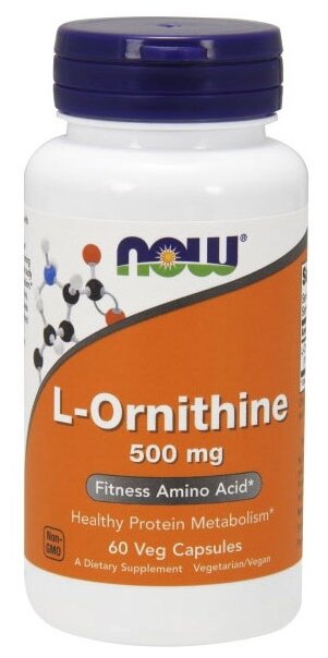 Аминокислота NOW L-Ornithine 500 mg (60 капсул) (фото modal 1)