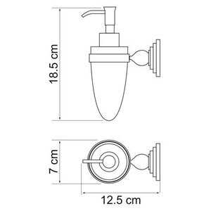 Дозатор для жидкого мыла WasserKRAFT Ammer K-7099 (фото modal nav 3)