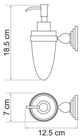 Дозатор для жидкого мыла WasserKRAFT Ammer K-7099 (фото modal 3)