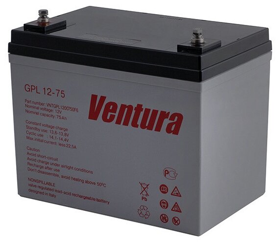 Аккумуляторная батарея Ventura GPL 12-75 75 А·ч (фото modal 1)