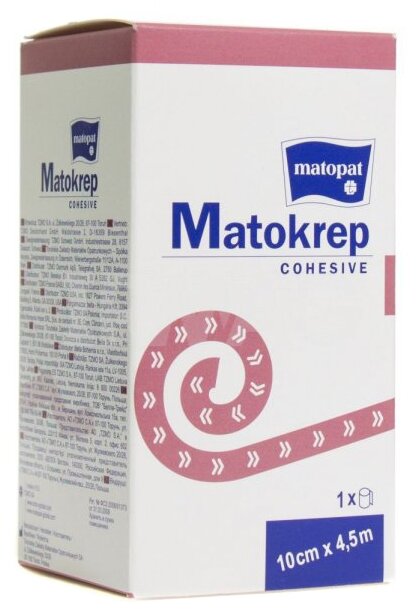 Matopat бинт медицинский эластичный самоприлипающий Matokrep Cohesive (фото modal 1)