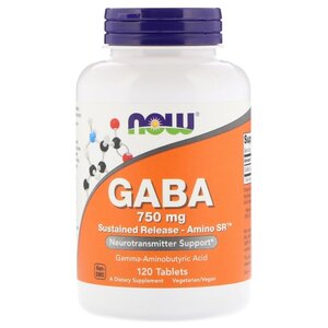 Аминокислота NOW GABA 750 mg (120 таблеток) (фото modal nav 1)