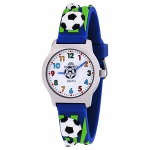 Наручные часы Радуга 103 синие футбольные мячи (фото modal nav 1)