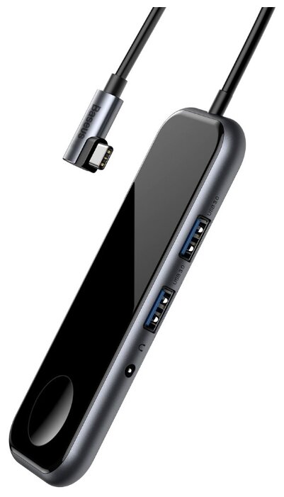 USB-концентратор Baseus Mirror Series Multifunctional HUB (CAHUB-AZ0G), разъемов: 3 (фото modal 2)
