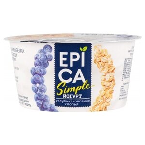 Йогурт EPICA Simple Голубика-овсяные хлопья 1.5%, 130 г (фото modal nav 2)