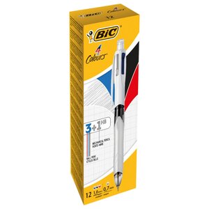 BIC Ручка шариковая 3+1HB, 3 цвета + механический карандаш, 1 мм (942104) (фото modal nav 2)
