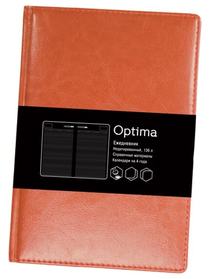 Ежедневник Listoff Optima недатированный, искусственная кожа, А5, 136 листов (фото modal 10)