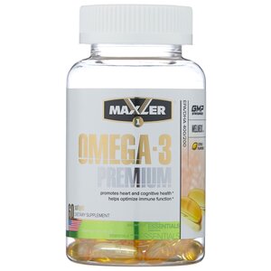 Омега жирные кислоты Maxler Omega 3 Premium (60 капсул) (фото modal nav 1)