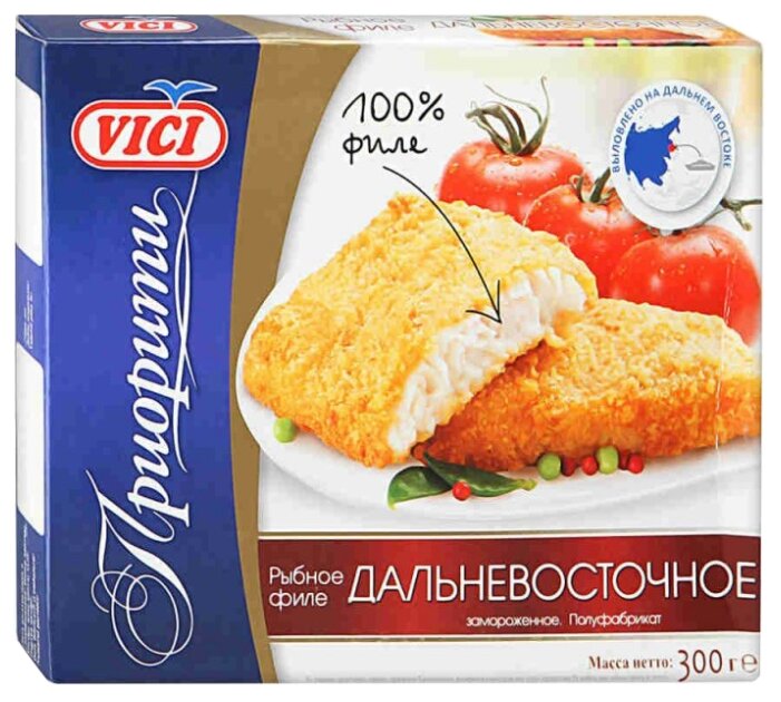Vici Минтай Дальневосточное филе панированное коробка 300 г (фото modal 1)