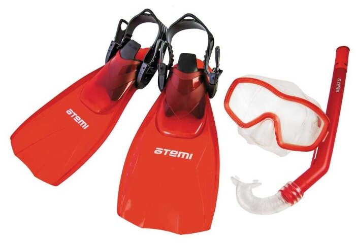 Набор для плавания с ластами ATEMI 24200 размер 28-31 (фото modal 1)