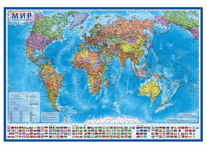 Globen Интерактивная карта Мир Политический 1:32 в тубусе (КН041) (фото modal 1)