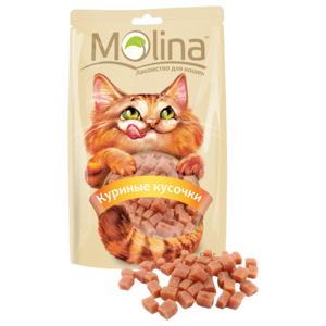 Лакомство для кошек Molina Куриные кусочки (фото modal nav 1)