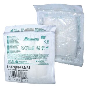 Matopat салфетки марлевые стерильные 8-слойные 17-нит. Matocomp (фото modal nav 1)