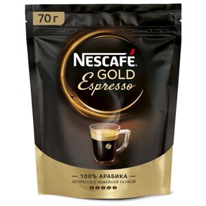 Кофе растворимый Nescafe Gold Espresso с пенкой, пакет (фото modal nav 1)
