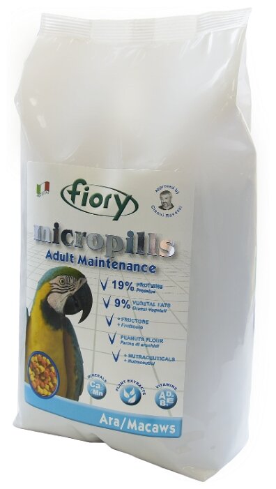 Fiory корм Micropills Ara/Macaws для попугаев ара (фото modal 2)