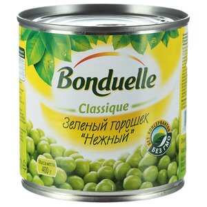 Зеленый горошек Bonduelle Classique Нежный, жестяная банка 400 г (фото modal nav 1)