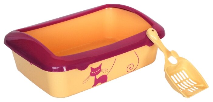 Туалет-лоток для кошек Шурум-бурум 1КУТ00043 40.5х28.5х14 см (фото modal 1)