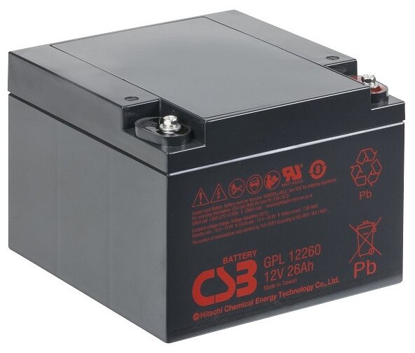 Аккумуляторная батарея CSB GPL 12260 26 А·ч (фото modal 1)