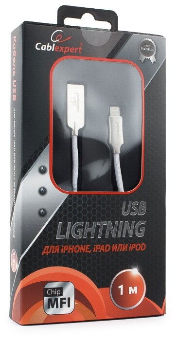 Кабель Cablexpert Platinum USB - Lightning (CC-P-APUSB02) 1 м (фото modal 2)