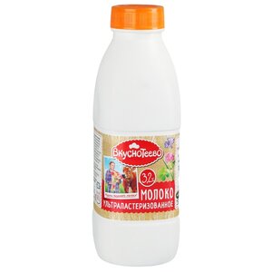 Молоко Вкуснотеево ультрапастеризованное 3.2%, 0.9 л (фото modal nav 1)