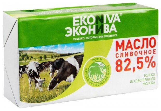 ЭкоНива Масло сливочное Традиционное 82.5%, 350 г (фото modal 1)