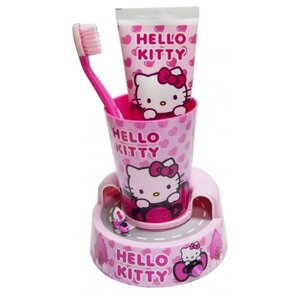 Набор щетка + паста + стакан Dr. Fresh Hello Kitty НК-13 (фото modal nav 1)