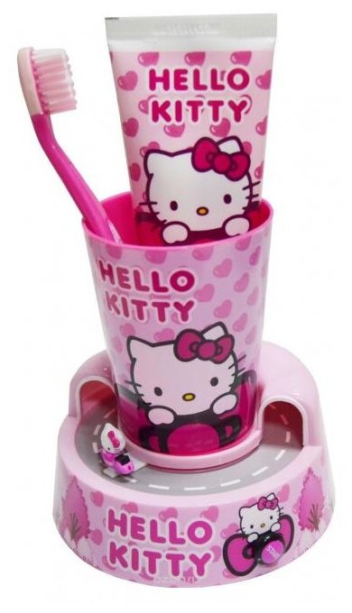 Набор щетка + паста + стакан Dr. Fresh Hello Kitty НК-13 (фото modal 1)
