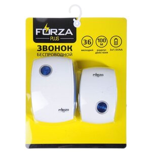 Звонок с кнопкой FORZA 924-057 электронный беспроводной (количество мелодий: 36) (фото modal nav 2)
