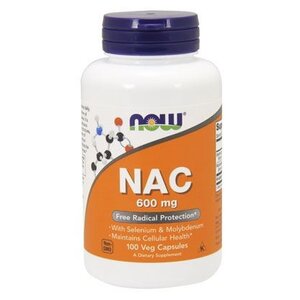 Аминокислотный комплекс NOW NAC 600 mg (100 капсул) (фото modal nav 1)