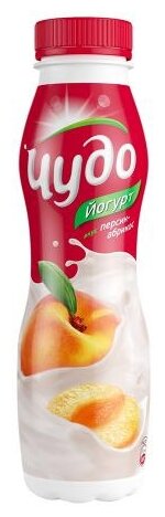 Питьевой йогурт Чудо персик-абрикос 2.4%, 270 г (фото modal 1)