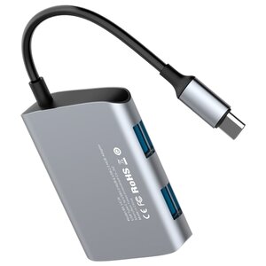 USB-концентратор Baseus Enjoyment series Type-C - 2xUSB 2.0/USB 3.0 (CATSX-A0G), разъемов: 3 (фото modal nav 2)