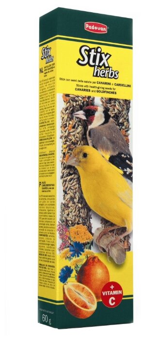 Лакомство для птиц Padovan Stix Herbs для канареек антистрессовые с травами (фото modal 1)