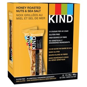 Ореховый батончик KIND Honey Roasted Nuts & Sea Salt, 12 шт (фото modal nav 1)