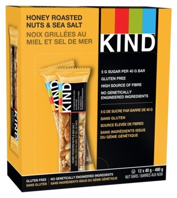 Ореховый батончик KIND Honey Roasted Nuts & Sea Salt, 12 шт (фото modal 1)