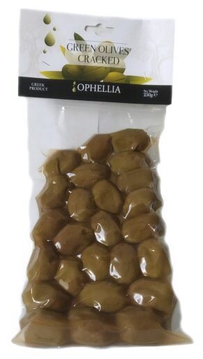 Ophellia Зеленые оливки давленные, вакуумный пакет 250 г (фото modal 1)