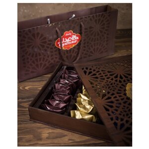 Набор конфет Hajabdollah из пашмалы со вкусом горького шоколада, ванили и капучино в шоколадной глазури и вкусом корицы в белой глазури 500 г (фото modal nav 6)