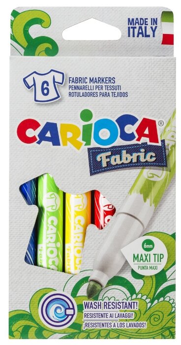 Carioca Набор фломастеров Fabric (40956), 6 шт. (фото modal 1)