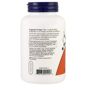 Аминокислота NOW 5-HTP 50 mg (180 капсул) (фото modal nav 3)